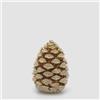 EDG Pigna Natalizia Bianca e Oro H26 cm - Decoro EDG Enzo De Gasperi