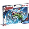 Clementoni - 25744 - Supercolor Puzzle - Marvel The Avengers - 104 Pezzi - Puzzle Bambini 6 Anni, Puzzle Cartoni Animati, Puzzle Supereroi - Made In Italy