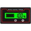 Jectse Misuratore di Batteria, 12V 24V 36V 48V 72V 84V Misuratore di Tensione della capacità della Batteria con Allarme Luminoso, Indicatore di Monitoraggio della Batteria CC Professionale per(Verde)