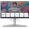 AOC U32U3CV Graphic Pro - Monitor UHD Nano IPS da 32 pollici, altezza regolabile, altoparlanti, HDR400 3840x2160, 60 Hz, 4K, 2x HDMI, DisplayPort, USB-C 96W PD, Hub USB nero, Regolazione altezza