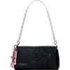 DESIGUAL DONNA Borsa Donna Nera a spalla con ricami