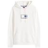 TOMMY HILFIGER Felpa Uomo Bianca logo 3D con cappuccio