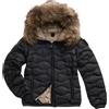 BLAUER Piumino Donna Aldie con pelliccia Nero