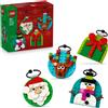 LEGO ICONS Lego 40744 addobbi di natale set con 4 decorazioni da appendere, regalo 6+
