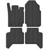 Gledring Tappetini in Gomma Compatibile con Ford Ranger (TKE) Double Cab 2013-2022 (Automatico) & Raptor 2019-2022 (Profilo T 4-Parti + Clip di Montaggio)