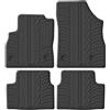 Gledring Tappetini in Gomma Compatibile con Opel Astra K 5-Porte & Sportstourer 2015- (Cambio Manuale) (Profilo T 4-Parti + Clip di Montaggio)