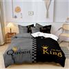 ZIRANSHU Lover - Set copripiumino king size, con stampa digitale 3D, per letto king size, con stampa digitale 3D, regalo per San Valentino (1 copripiumino + 2 federe)