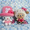 Sanrio Hello Kitty x One Piece Chopper Peluche Toy Set 2 Raro 2011 Nuovo