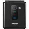 Brondi Flipper Telefono Cellulare Senior a Conchiglia Dual SIM Fotocamera 1.3MP Bluetooth Ideale per Anziani colore Nero