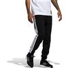 adidas Pantaloni tuta UOMO Adidas Essentials 3 Stripes Fleece Nero Bianco Cotone