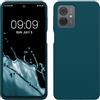 kwmobile Cover per Motorola Moto G14 Custodia - Back Case per Smartphone in Silicone TPU - Protezione Gommata - petrolio