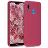 kwmobile Custodia Compatibile con Huawei P20 Lite Cover - Back Case per Smartphone in Silicone TPU - Protezione Gommata - rosso melograno