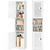 OUDIE Armadietto portaoggetti alto da bagno, autoportante, sottile, per ufficio, soggiorno, cucina, ingresso, carta igienica, bianco