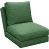 EVERGREENWEB MATERASSI & BEDS EVERGREENWEB - Piccolo Divano Letto Salvaspazio, Poltrona con Schienale Pieghevole 5 Livelli, Tessuto Sfoderabile Verde, Comodo Pouf Letto 2in1 Trasformabile in Materasso Singolo, Cuscino Rimuovibile