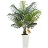 VEVOR Palma Areca Artificiale 1524 mm, Pianta Tropicale Finta con Fioriera Bianca Alta, Pianta Finta in Seta da Pavimento in Vaso, Grandi Alberi per Casa, Ufficio, Interno ed Esterno
