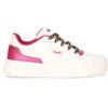 DIADORA Ginger Sneaker In Ecopelle Bianco Fuxia - Donna - Bianco Fuxia