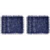 Mikasa Tovagliette di iuta, set di 2, tovagliette rettangolari blu per tavoli da pranzo rustici, 35 x 45 cm, segnaposto antiscivolo | Design naturale