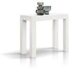 PAZZO DESIGN Tavolo Consolle allungabile, Bianco frassinato, Nobilitato, Made in Italy, da 45 a 300 cm