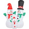 Outsunny Pupazzo di neve gonfiabile, alto 1,8 m con illuminazione LED, per interno ed esterno | Aosom Italy