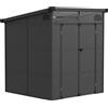 Outsunny Capanno da Giardino 1,9 x 1,9 m in Plastica, con Porte Bloccabili e 2 Aperture di Ventilazione, Grigio Scuro | Aosom Italy