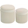 HOMCOM Set di 2 sgabelli contenitore 36 x 36 x 41,5 cm Bianco crema | Aosom Italy