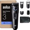 Braun Regolabarba Uomo Series 3, +6 Strumenti Di Styling, Lama Ultra Affilata, 50 Min Di Utilizzo, 40 Lunghezze, Rasoio Elettrico Barba, BT3565, Nero/Blu