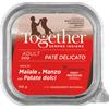 Together Soft Patè per Cani Adulti All Breeds da 150 gr Gusto Maiale, Manzo e Patate