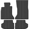 Gledring Rubber Car Mats GL 0351 Set di Tappetini in Gomma Più Clip di Fissaggio 4 Pezzi