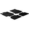 Gledring Rubber Car Mats GL 0321 Set di Tappetini in Gomma Più Clip di Montaggio 4 Pezzi