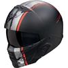 Scorpion Casco Moto Jet Scorpion EXO-COMBAT II LORD Nero opaco Rosso