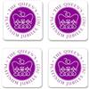SHATCHI 4pcs Queens Platinum Jubilee Coaster con tappo in sughero posteriore caffè tazza di tè supporto Union Jack Street Party stoviglie decorazioni
