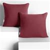 DecoKing Set di 2 federe 50 x 50 * 2 cm, jersey 100% cotone pettinato, chiusura a cerniera Rosa antico Amber
