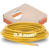 Lapp H05V-K 4510111 Cavo Unipolare 1 x 0,50 mm², 100 m, Giallo | Filo per cablaggio interno e impianti di segnalazione, marcatura HAR per l'Europa, matassa flessibile da 100 metri