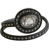 Sophia Rose Anello in argento sterling ossidato con diamante Polki | Gioiello vintage e raffinato - Design artigianale con fascino antico - US Size 7 / Diameter 17.3