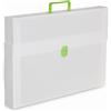 Favorit Valigetta portadisegni Favorit a una chiusura polionda cannettato bianco trasp. 36,5x56 cm dorso 3,5 cm - 10050