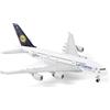 QIYUMOKE 1/400 A380 modello in metallo per Airhansa Airbus A380 con ruote (15,5 cm) adatto per gli appassionati di aviazione da esposizione, può essere utilizzato anche come regalo o decorazione