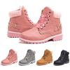 Hitmars Stivali Invernali Donna Scarpe da Neve Stringati Pelliccia Caldo Snow Boots Caviglia Stivaletti Piatto Outdoor Stivali Rosa 37