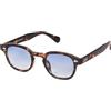 KISS DEPP ICONIC Occhiali da Sole Uomo Donna - Stile Moscot Vintage Indossati da Johnny Depp - Montatura con Borchiette Metalliche Lenti UV400 (Da Sole UV, HAVANA/Soft Blue)