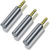 HATMINI Confezione da 3 adattatori audio da 3,5 mm maschio a femmina da 3,5 mm 1/8 pollici TRRS, spina stereo da 3,5 mm, accoppiatore maschio, connettori dorati, per telefoni cellulari (da M a F)