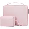 HYZUO 13,3-14 Pollici Custodia Rigida PC Portatile Borsa per MacBook Pro 14 M4/M3/M2/M1, MacBook Pro/Air 13, Dell Pro 13/14 Premium, 13,8-13,5 Surface Laptop, HP Spectre X360 13/14, Rosa Pallido