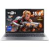 NAIKLULU 15.6 Pollici PC Gaming Portatile Processor i3 1025G1(1.2 a 3.4Ghz), RAM 16GB SSD 512GB Computer Portatile Laptop Gaming, TF Card/6000Mah/Tastiera Completa Retroilluminata/RJ45/Type-C
