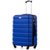 COOLIFE Valigie Valigia Trolley rigido ultraleggero e capiente,Chiusura a combinazione laterale con TSA, 4 ruote per facilitare il trasporto (Blu, 77cm)