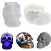 Hyxodjy Stampo Silicone con teschio Forme Di Candele Teschio Stampo resina epossidica teschio Stampo resina epossidica a forma teschio 3D Stampo sapone candele profumate Per fare candele fai da te, regali