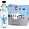 Icelandic Glacial Premium acqua naturale, bottiglie in PET riciclato da 1 litro x 12 per confezione - alcalina/pH basso, senza BPA, a impatto zero di CO2, da una sorgente islandese