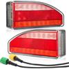 ETUKER Kit Fanali Posteriori Rimorchio LED 12/24v 7Funzione con Fendinebbia Posteriore/Luce Retromarcia/Luci Targa