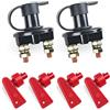 Flydida 2 pezzi sezionatore batteria 12V-24V interruttore principale interruttore batteria compatibile con chiavi rimovibili 2 fori sezionatore batteria per veicolo barca auto