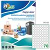 TICO Etichette adesive tonde PC4 - in poliestere - laser - permanenti - diametro 25 mm - 70 et-fg - 100 fogli - trasparente - Tico (unità vendita 1 pz.)
