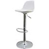 PAPERFLOW Sgabello Bobba - PPL acciaio cromato - 39 x 42 x 83 - 104 cm - bianco - Paperflow (unità vendita 1 pz.)