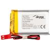 AKYGA Batteria 3,7 V 1500 mAh LP803450 ai polimeri di litio Akyga AKY0647 Li-Po PCM JST 2 poli, connettore 2,54 15 cm