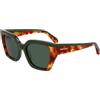 FERRAGAMO Sf2035s Occhiali da Sole, Opaline Khaki/Biondo Tortoise, 52 Unisex-Adulto